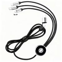Câble de charge universel personnalisé lumineux multi-téléphones, charge rapide, nylon, USB 3, 5 en 1, câble avec logo lumineux LED pour cadeau promotionnel d'entreprise
