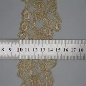 Золотая кружевная отделка Премиум Кружева Венеция Золотая кружевная отделка 5 см Высококачественная Роскошная золотая кружевная отделка Французская ткань кружевная ткань - Product Image 2