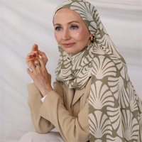 Vente en gros Foulard populaire en modal imprimé numérique floral de coquillages de sable doux Hijab populaire pour musulmans