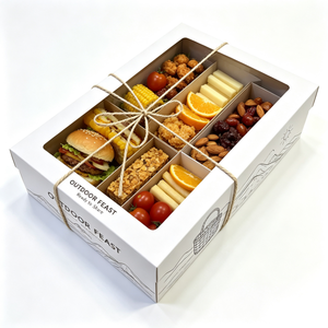 Caja <span class=keywords><strong>de</strong></span> Charcutería al por Mayor, Empaque <span class=keywords><strong>de</strong></span> Papel Personalizado con Ventana para Picnic Familiar, Catering, Fiestas y Platos Compartidos - Product Image 2