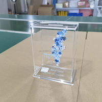 Boîtes de dons personnalisées en acrylique transparent Waterdale Collection Mini Charity Custom Lucite Donation Boxes Acrylic Tzedakah Box
