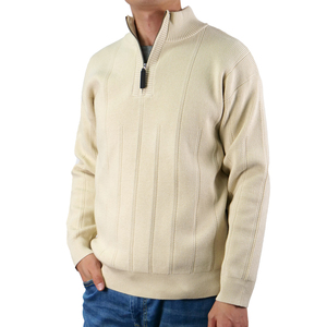 Nam Áo Len Dễ Thương Mens Dây Kéo Merino Len Hàn Quốc Trống Đan Tùy Chỉnh In Đan Áo Len Mờ Dệt Kim Áo Len - Product Image 2