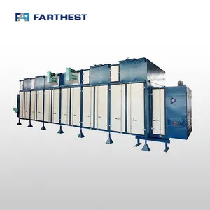 Farthest 1-5 ton per hour Continuous Working Fish Feed Pellet Dryer Machine