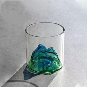 Mil millas de ríos <span class=keywords><strong>y</strong></span> montañas taza de vidrio transparente taza de <span class=keywords><strong>café</strong></span> de borosilicato soplado a mano - Product Image 1