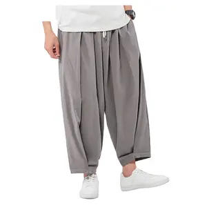 Pantaloni larghi da uomo stile cinese pantaloni Harem Casual 2020 autunno tinta unita pantaloni Oversize taglie forti 5XL