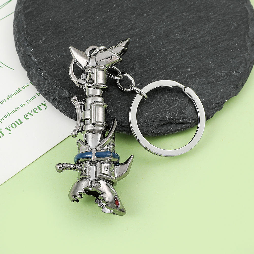 LOL Arcane League of Legends Jinx Gun Keychain Factory Supply 7cm Mini Gun  Keychain Metal 3d Keychain Custom Jinx, image size:1000x1000