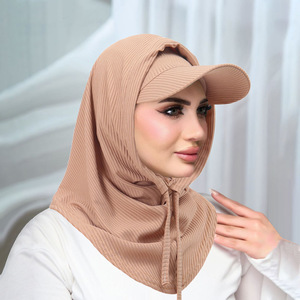 Thiết kế mới hoạt động cap Hijabs dài Jersey khăn với Mũ bóng chày thể thao hijab hat Turban - Product Image 4