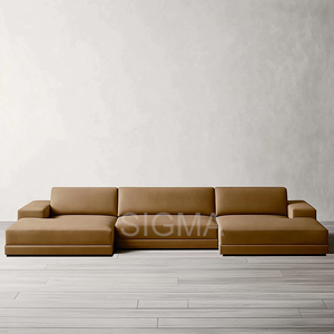 इतालवी अतिसूक्ष्मवाद मास्टर डिजाइन टिकाऊ आरामदायक सोफे अनुदैर्ध्य कमरे के अपार्टमेंट के लिए अनुकूलित मॉड्यूलर - Product Image 6