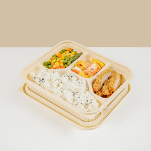 使い捨て電子レンジで安全なPLA生分解性コーンスターチ食品容器ランチミール弁当箱スープボウルコンパートメント付き - Product Image 6