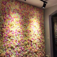 AYOYO Toile de fond murale en soie faite à la main de haute qualité 40x60cm avec roses mélangées - Style moderne et écologique pour mariage et fête des Mères