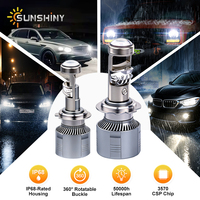 Ampoules de phares LED mini projecteur Sunshiny A100 100W sans erreur Canbus, directement d'usine, H4 H7 H11 9005, prêtes à être expédiées, pièces automobiles