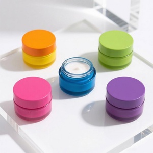 Custom Logo Frosted Cosmetics Moisture Face Eye Cream Glass Jars With Black Lids for Skincare Empty Body Scrub <b>Container</b> 30g 50g - Product Image 5