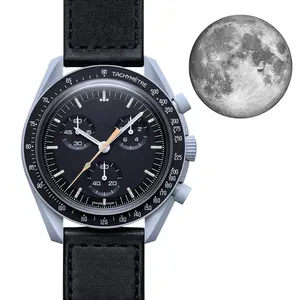 Lucky Restoration 0-ME-GA Professional Moon Watch Calidad de lujo Moda Classic Men Watch OMG21