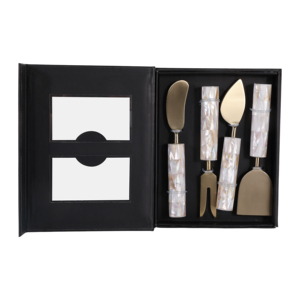 Set di utensili cilindrici per servire con manici a conchiglia per formaggi, per uso in cucina - Product Image 3