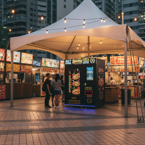<span class=keywords><strong>Distributeur</strong></span> automatique de pizzas numérique avec double écran d'affichage pour la vente de repas chauds - Product Image 1