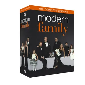 Seri lengkap produsen DVD set kotak Film menampilkan Film cetakan duplikasi pabrik Modern Family Season 1-11 34dvd
