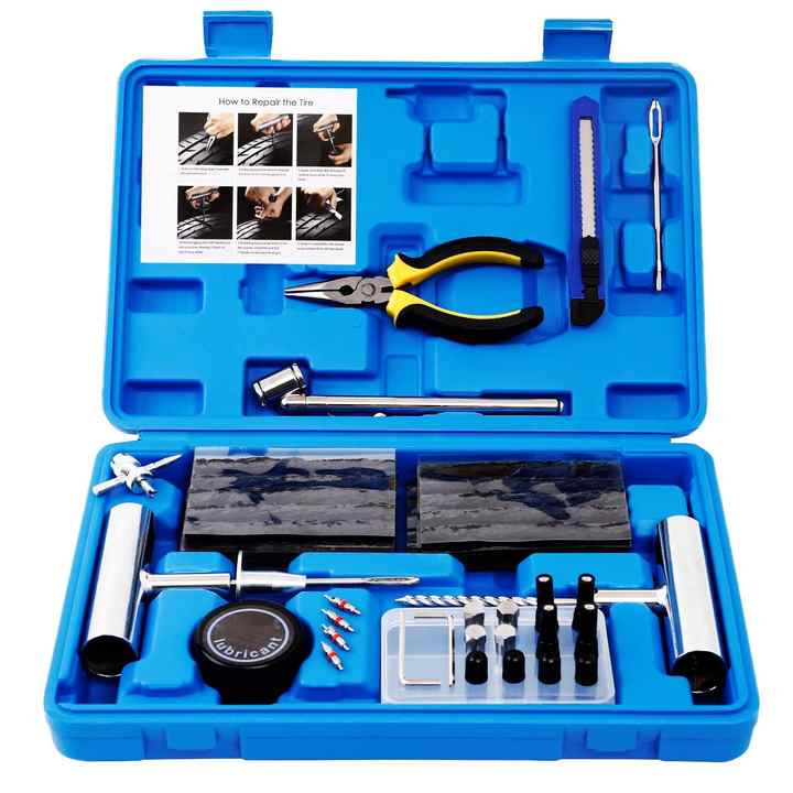 Vomeko Tire Repair Kit Flat Tire Repair Kit Tire Plug Kit For Truck, RV, SUV, ATV, Motorcycle, Car, Tractor, Trailer Flat Tire Puncture Repair - View #9