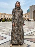 Nouvelle Collection 2026 : Abaya Modeste en Polyester Écologique de Qualité Supérieure, Style Exquis, Longueur Cheville, pour Femmes Musulmanes, Printemps-Été, Modèle Ethnique (ODM)