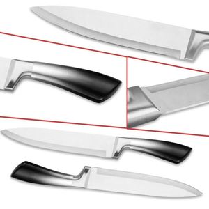 Kitchenbliss Non-Stick Coating Chef Knife <b>Sharpener</b> & Rotating Acrylic Block Stainless Steel <b>Scissors</b> Peeler Kitchen Knife Set - Product Image 2