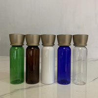Hengjian cosmétique soins de la peau du visage en plastique 100ml 120ml 150ml 200ml bouteilles de toner avec bouchon à vis en or emballage cosmétique de luxe