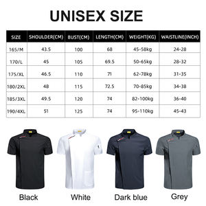 Uniformes de restauration professionnels à manches courtes, vêtements de chef cuisinier multifonctionnels pour la maison, vêtements de boulangerie avec poche, <span class=keywords><strong>veste</strong></span> de travail, uniforme de cuisine - Product Image 5