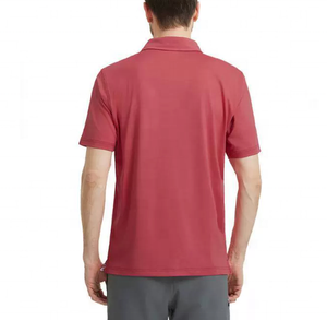 Polo pour homme, chemise décontractée à manches courtes pour homme, en coton pur, matière en soie glacée, respirante, séchage rapide - Product Image 2
