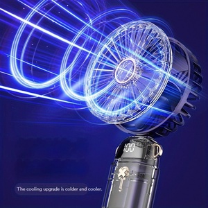 2024 Hot Mini Portable USB Charging Fan Foldable Cooling Handheld with <b>Three</b>-Speed Bracket for Outdoor Use - Product Image 5