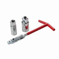 Jeu de clés à bougie LARIX double taille 16 mm 21 mm, poignée moulée, douille perforée, en vrac, OEM