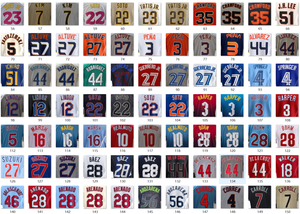 2026 haute qualité respirant personnalisé OHTANI GUERRERO KIM <span class=keywords><strong>LINDOR</strong></span> broderie blanc bleu rayure rouge Softball Baseball uniforme maillot - Product Image 5