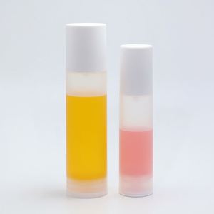 Flacons de soin de la peau à pompe sans air de 15 ml à 100 ml, flacons pulvérisateurs pour bouteilles en plastique transparent, givré, mat avec couvercle mat - Product Image 2