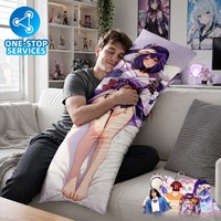 Housse de coussin longue personnalisée Otaku avec impression d'anime, fille mignonne