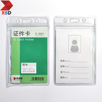 Porte-cartes d'identité en PVC transparent pour exposition, modèle RBD/OEM D4001