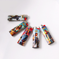 Briquet à gaz butane rechargeable en plastique, design personnalisé, logo OEM, jetable, portable, durable, sûr, pour l'extérieur
