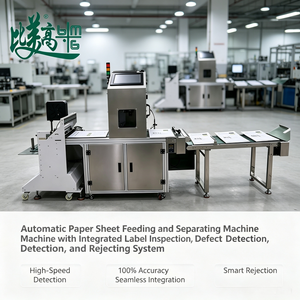 Separador Automático de Hojas de Papel con Detección de Etiquetas y Máquina de Rechazo para Inspección de Códigos de Barras/Etiquetas Faltantes - Product Image 1