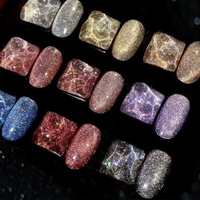 Fabricant de vernis à ongles en gel, 36 couleurs, gel pailleté réfléchissant, gel brillant dans le noir, gel disco scintillant, gel diamant