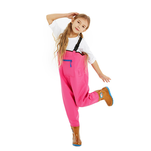 أحذية صيد مخصصة للأطفال رخيصة الثمن، أحذية صدرية من البولي فينيل كلوريد مقاومة للماء والرياح وقابلة للتنفس مع إغلاق بالمشبك للأطفال - Product Image 5