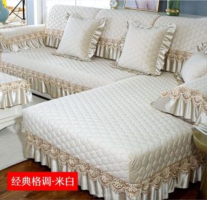 현대 유럽 5 시트 L 자형 쿠션 스커트 논슬립 도트 4 던지기 베개 보호 소파 소파 세트 커버 거실 - Product Image 2