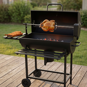 Grande <span class=keywords><strong>Griglia</strong></span> BBQ Americana Moderna in Metallo <span class=keywords><strong>per</strong></span> Uso Domestico, <span class=keywords><strong>Forno</strong></span> a Carbone <span class=keywords><strong>per</strong></span> Esterni, Cortile, B&B, Terrazza e Feste - Product Image 1