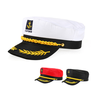 Chapeau de Capitaine Yacht pour Enfant Adulte Casquette Nautique Marine Marin <span class=keywords><strong>Amiral</strong></span> Chapeaux pour Accessoire de Costume d'Halloween - Product Image 1