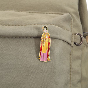 Classique chinois fille émail broche rétro <span class=keywords><strong>littérature</strong></span> personnage broche Badge cadeau bijoux pour vêtements en gros - Product Image 3