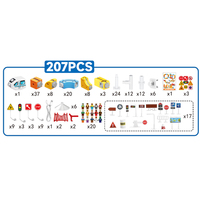 Nouveau design QS – Ensemble de train électrique DIY pour enfants, 207 pièces en plastique, style emboîtable, jeu de piste à piles au lithium pour enfants de 3 ans et plus