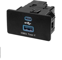 NOUVEAU 16-20 Ford 12V USB Steckdose Kompatibel Mit Ford Double Usb Adapter Dual Usb Charger Socket