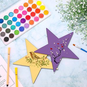 รูปดาวไม้ 20.32 ซม. ไม้เนื้อแข็ง DIY งานฝีมือ ตกแต่งบ้าน ของประดับแขวน - Product Image 5