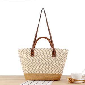 Large Capacity Bohemian Designer Women's Tote Beach Bag Hand Woven Seaside Holiday Straw Casual for Beach Use - Product Image 1
