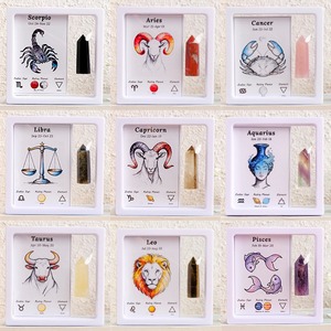 Torres de Cristal de los 12 Signos del Zodíaco, Juego de Cristales con Caja de Cartón, Astrología, Piedras Preciosas Naturales, Sanación con Gemas, Energía para Yoga - Product Image 1