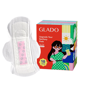 Serviettes hygiéniques féminines jetables en <span class=keywords><strong>coton</strong></span>, à ailettes, respirantes, emballage d'usine ISO, serviettes hygiéniques féminines - Product Image 4