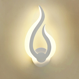 Interior Modern Decor <b>Wall</b> <b>Lights</b> Indoor Acrylic LED <b>Wall</b> <b>Sconce</b> with Art Flame Shape Warm White Lamps Dimmable for Hotel Home - Product Image 1
