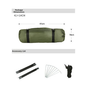 Tente de <span class=keywords><strong>camping</strong></span> E-RIKE imperméable et résistante à la pluie PU3000mm pour 2 personnes, ultralégère, avec structure en fibre de verre, pliage automatique, pour la randonnée en plein air - Product Image 4