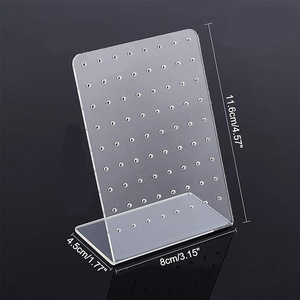 Acrylic đồ trang sức đứng kim Bông Tai Bông Tai Giá Bông tai bảng hiển thị trang sức vòng cổ hiển thị đứng - Product Image 4