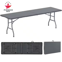 Mesa Plegable de Plástico Resistente y Moderna de Alta Calidad para Jardín, Hotel y Dormitorio, Disponible en Varios Colores